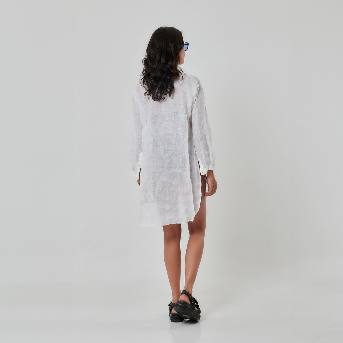 Persephone white sheer shirt